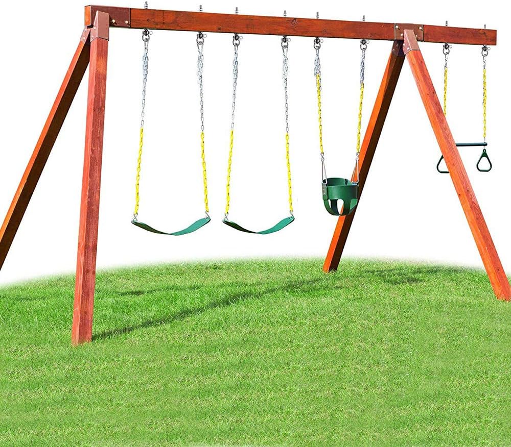 Dolibest Set of 2 Permanent Antirust Stainless Steel 304 Heavy Duty Swing Hangers, 1800LB Capacity, Wood and Steel Beam Yoga Hammock Chair Punching Bag Porch Swing Sets,180° Swing, 7.67‘’: Toys & Games