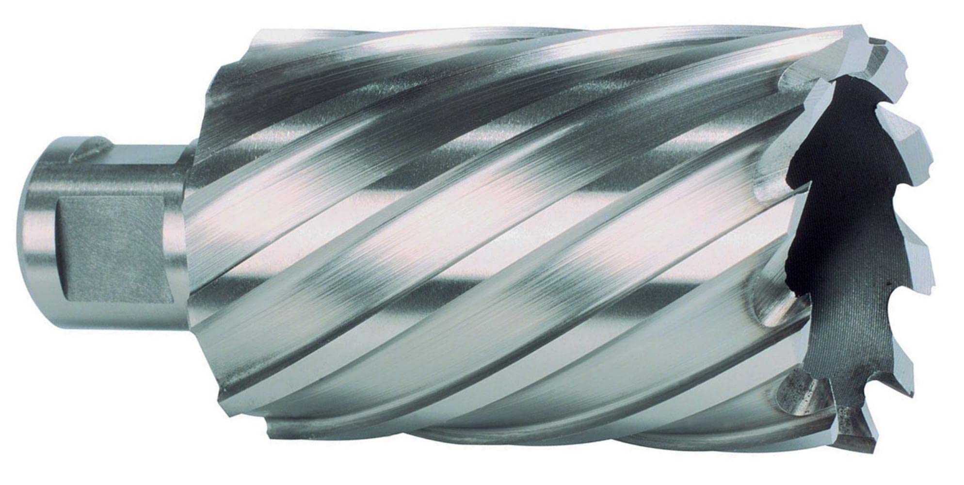 Ruko HSS Core Drill Bit with 3/4 inch Weldon Shank, CBN Ground, Bright Finish, 51.0 mm Diameter, 88.0 mm Length, R108551