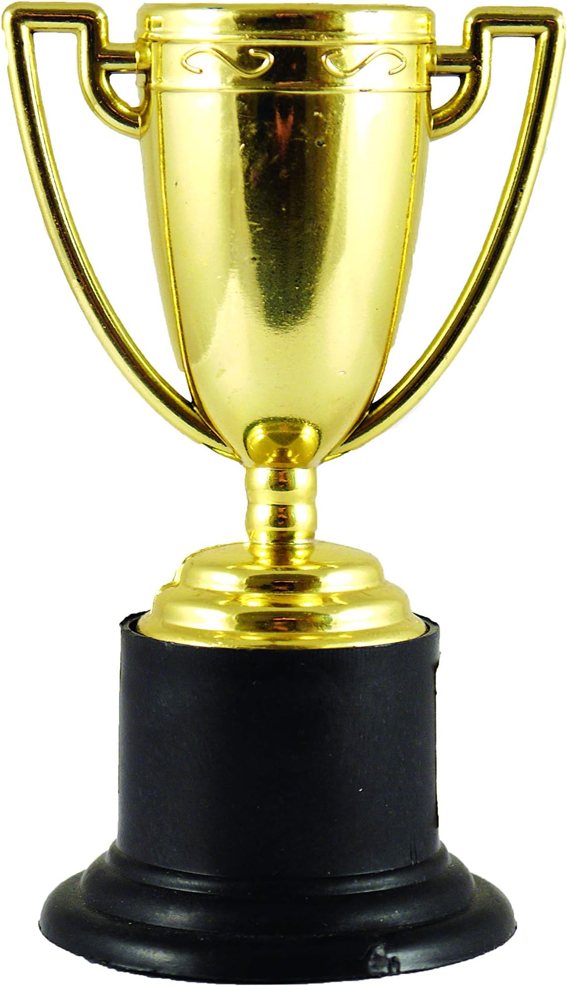 HENBRANDT 25x Mini Gold Plastic Trophies - Party Favours / Loot Bag Fillers / Classroom Rewards / Sports Day Prizes