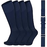 VONMELLI Youth Baseball Belt and Socks Combo, Elastic Softball Belts and Socks for Boys and Adult (2 Pairs of Socks & 1 Belt)