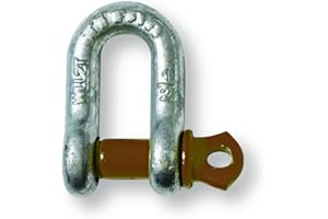 Titan 10319066, D Type Anchor Shackle 1/2-Inch Hot Dip Galvanized with Screw Pin, 2 Ton WLL