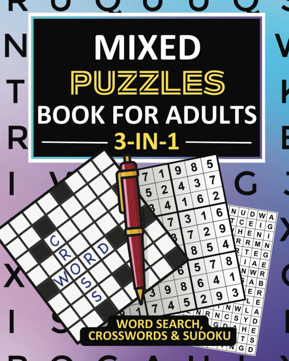 Mixed Puzzle Book for Adults 3 in 1: 234