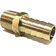 EDGE INDUSTRIAL 1/2" Hose ID to 3/8" Male NPT MNPT Straight Brass Fitting Fuel/AIR/Water/Oil/Gas/WOG (Qty 1)