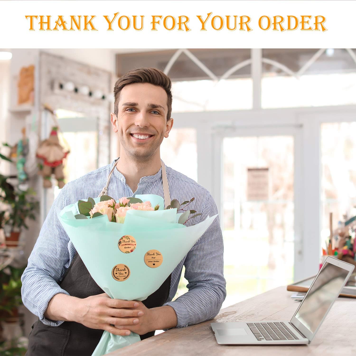 1000 Pieces Thank You for Your Order Stickers Decorative Business ...