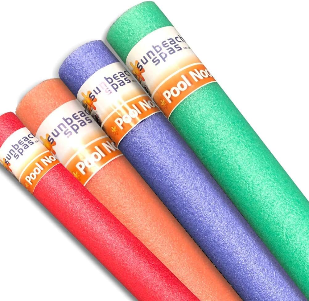 Sunbeach Spas NEW Special 4 Pack Noodle Deal Woggle Logs Swimming Pool Water Sport Lessons Aid Foam Family Holiday Kids Floats Aerobic Therapy Exercise 1.5m / 150cm - Orange, Purple, Green, Red