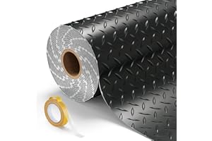 AHUAWA 8.2x20 FT Garage Floor Mat, 2.8mm Thickened Garage Flooring Heavy Duty Rubber Garage Floor Mats for Under Car, Diamond Plate Garage Mat for Garage, Workshop, Enclosed Trailer