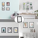 YiPinYin Black 8x6 Inch Picture Frame Set of 3 with Mount Perspex Boxed Gallery view 6