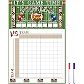 Large Football Pool Poster Squares 100 Grids Score Record Poster Football Party Supplies 16.2 X 23.6 Inch Super Game Bowl Party Decorations 2026 Indoor Outdoor (Green)