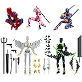 WKSBBTS 5Pack Titan 13 Action Figure Assembled, T13 Action Figure Set, Dummy 13 Action Figures, Nova 13 Robot Toy, Lucky 13 Figure 3D Printed Multi-Jointed Movable, Birthday Gift Toy for Kids Boy