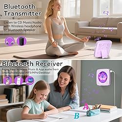 CD Player Portable Bluetooth Rechargeable: CD