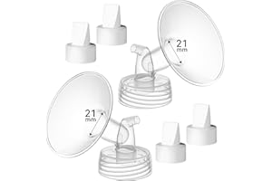 TOVVILD 21 mm Flange Compatible with Spectra S2 S1 9 Plus Ameda MYA Motif Luna Cimilre Breast Shield, Duckbill Valves Replacement, Replace Wide Mouth Flange