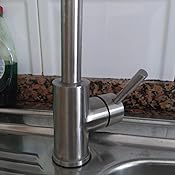 Elegante Grifo Mezclador Cepillado Grifo De La Cocina De Plata