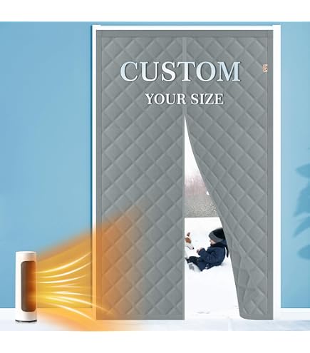 FEGO Thermal Insulated Door Curtain Fits Frame Size 30"x80