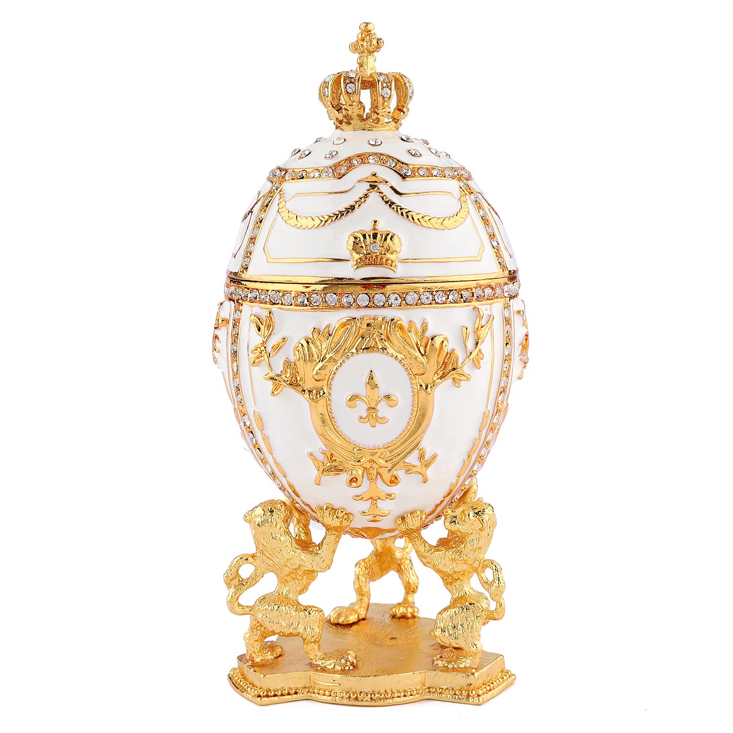 QIFU Vintage Easter Egg Style Enamel Trinket Box(QF2049) — image 1