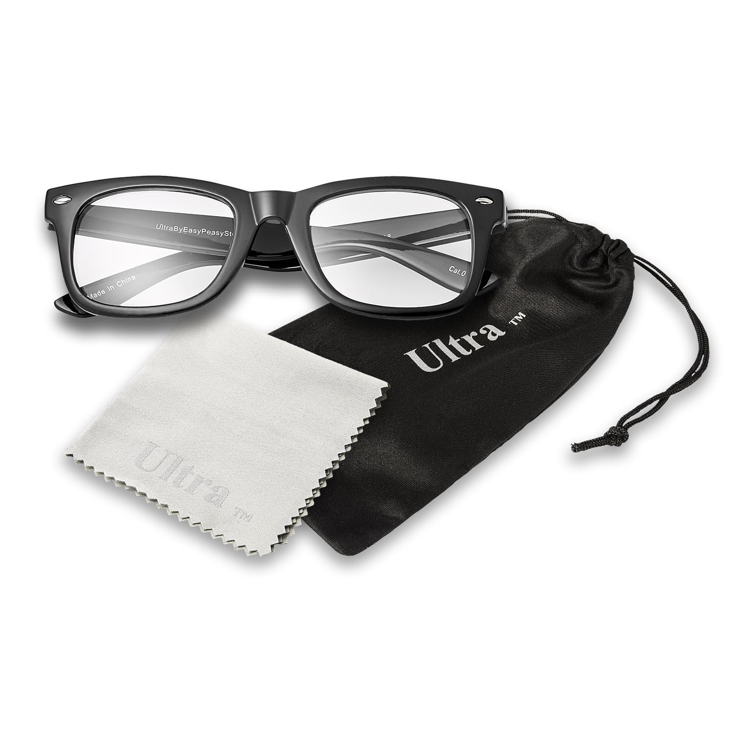 Black Childrens Classic Clear Lens Glasses Fames Fake Glasses Frames with Lenses for Fancy Dress World Book Day Boys Girls Nerd Glasses Geek Hipsters Style Kids Dress Up Costume Glasses — image 1