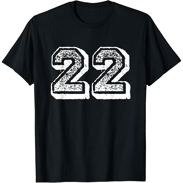 Amazon.com: Number 22 (on Back) Sports Team Jersey Number T-Shirt