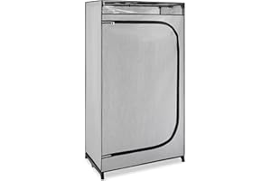 Whitmor Portable Clothes Closet - Freestanding Garment Organizer with Cover - 36 Inches Wide - Grey