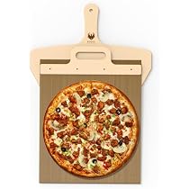 MUTEBOUNCE Sliding Pizza Peel 10 x 16 Inch - Non Stick Wood Large ...