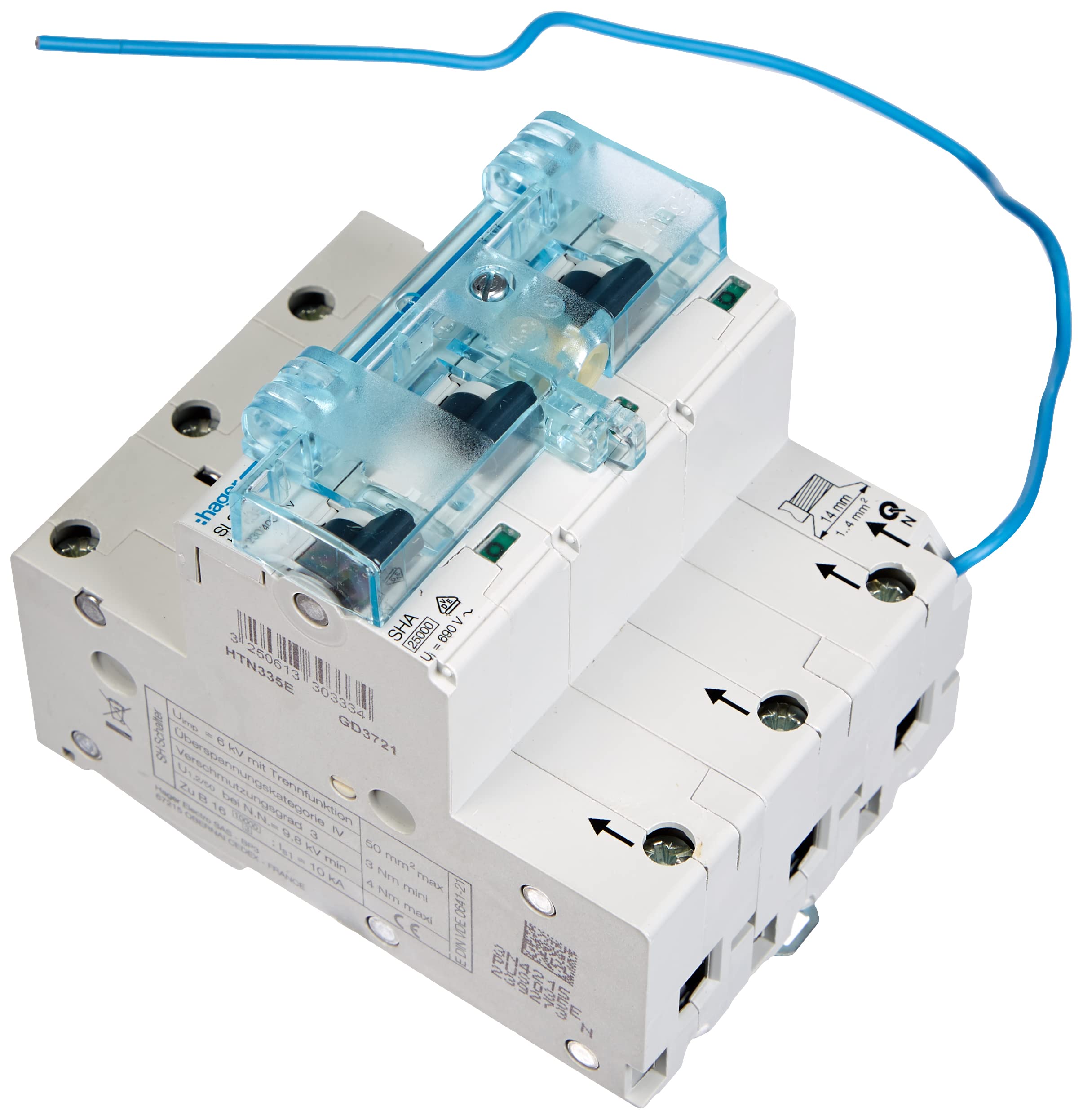 Hager HTN335E SLS Switch 3P Electric 35 A DIN Rail
