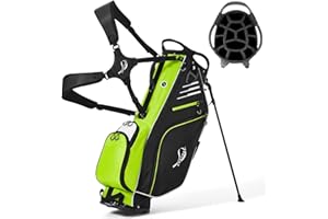 ANNCORD Golf Stand Bag 14 Way Top Dividers Full-Length with Stand, 8 Pockets, Cooler Pouch, Waterproof Golf Bag for Men, Dual Strap, Rain Hood