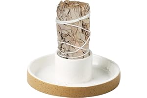 HOCUROAY Sage Holder for Burning, White Sage Tray, Smudge Bowl, Sage Bundle Burner, Ceramic Sage Bowl, Smudging Burn Bowl for Sage, Ideal for Smudging Palo Santo Candles, Simple, Sturdy, Terracotta
