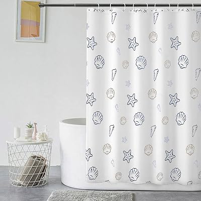 GERUIKE Weighted Shower Curtain 180x180 cm 130GSM Polyester Anti-Mould