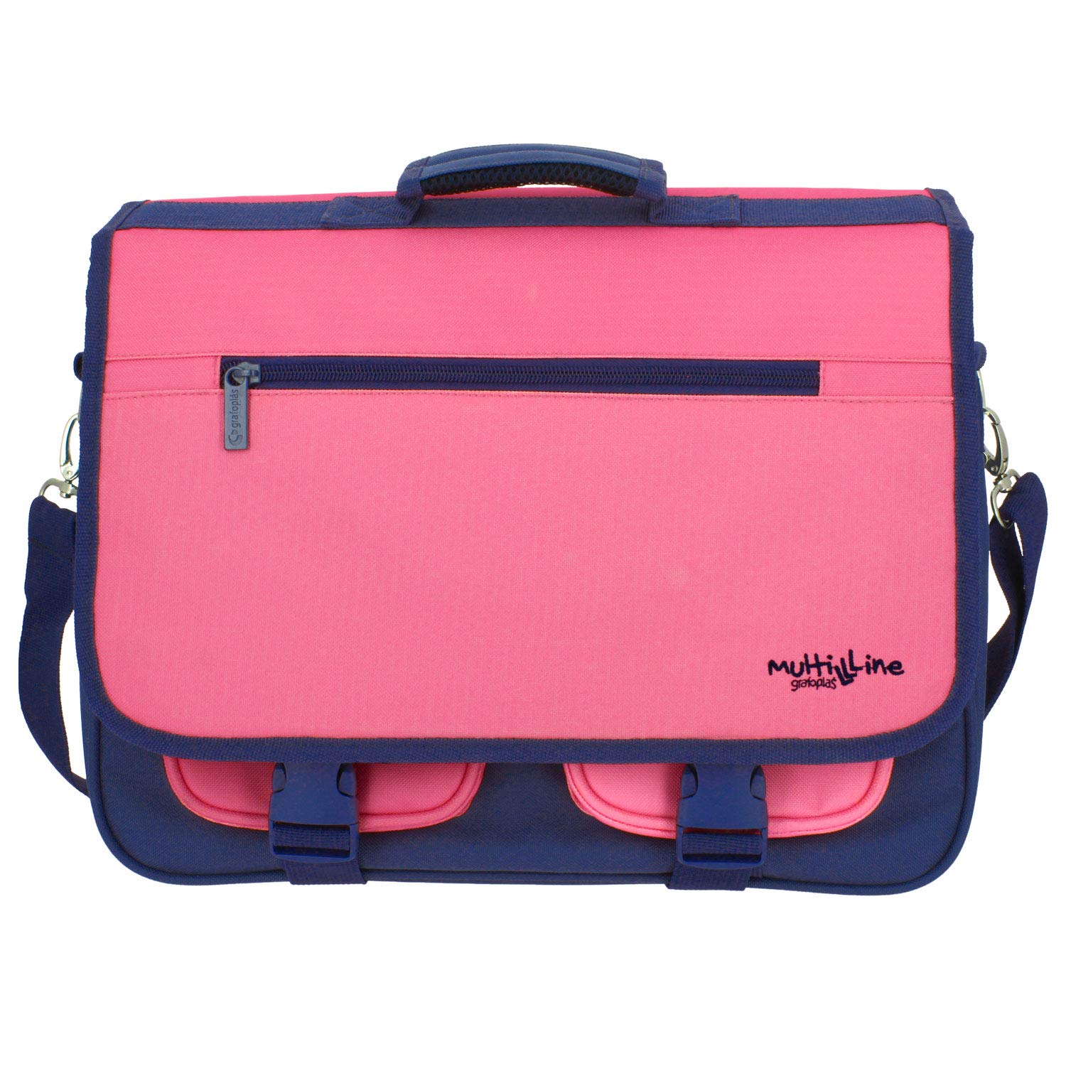 Grafoplás 37651454 Mochiband Multiline Messenger Bag Fuchsia, 37.5 x 28 x 13.5 cm