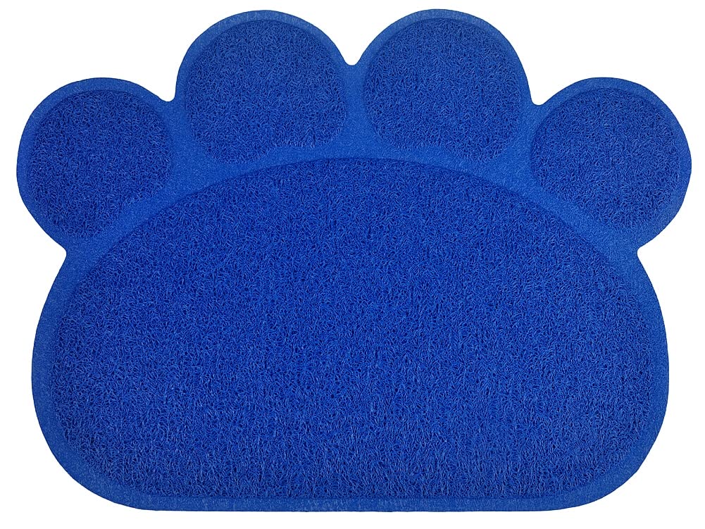 Paw-Shaped Large Cat Litter Tray Mat,60x45 cm (Admiral)