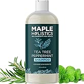 Rosemary Tea Tree Mint Shampoo - Clarifying Shampoo for Build Up and Flakes with Deep Cleansing Peppermint Oil and Tea Tree Essential Oil for Dry Scalp Treatment - Paraben & Sulfate Free (16oz)