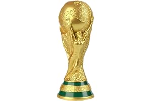 DAOIDE 2022 World Cup Trophy Replica, World Cup Replica, Premium Quality Resin Football Soccer Collectibles, Sports Fan Trophy, Gold Sports Award Decorations for Bedroom Office Desktop (A-14.1")