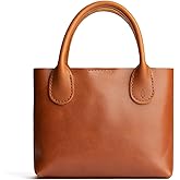 Portland Leather Goods Raindrop Crossbody Bag – Leather Purse w/Carrying Handles – Handmade from the Finest Full-Grain Hides