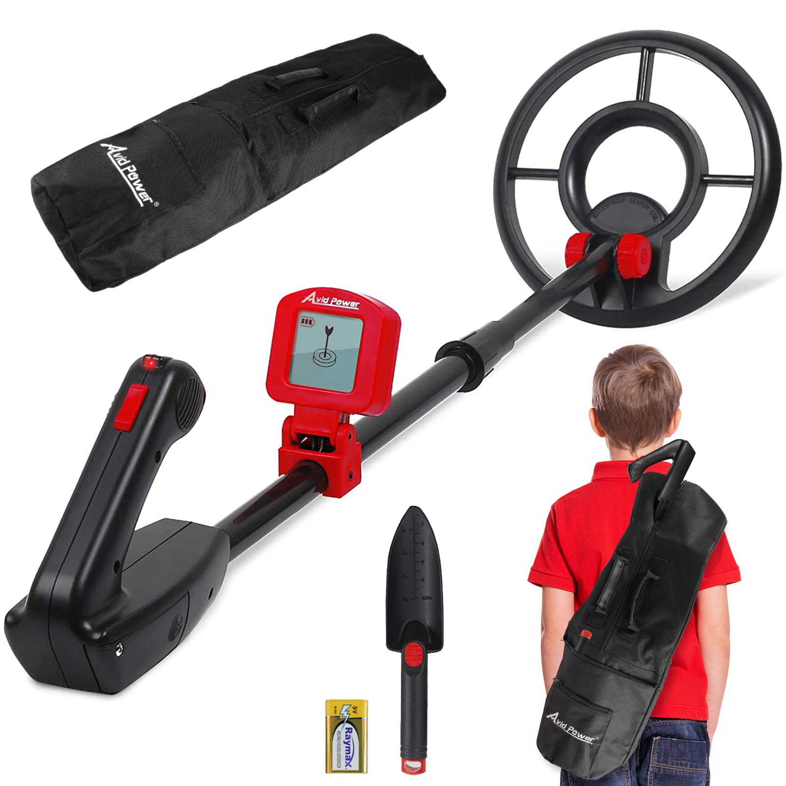 Photo 1 of AVID POWER Metal Detector for Kids, Kid Metal Detectors 28"-35" Adjustable Stem Metal Detectors with 7.4" Waterproof Coil, Lightweight Gold Detector for Junior & Youth, Gifts for Boys and Girls