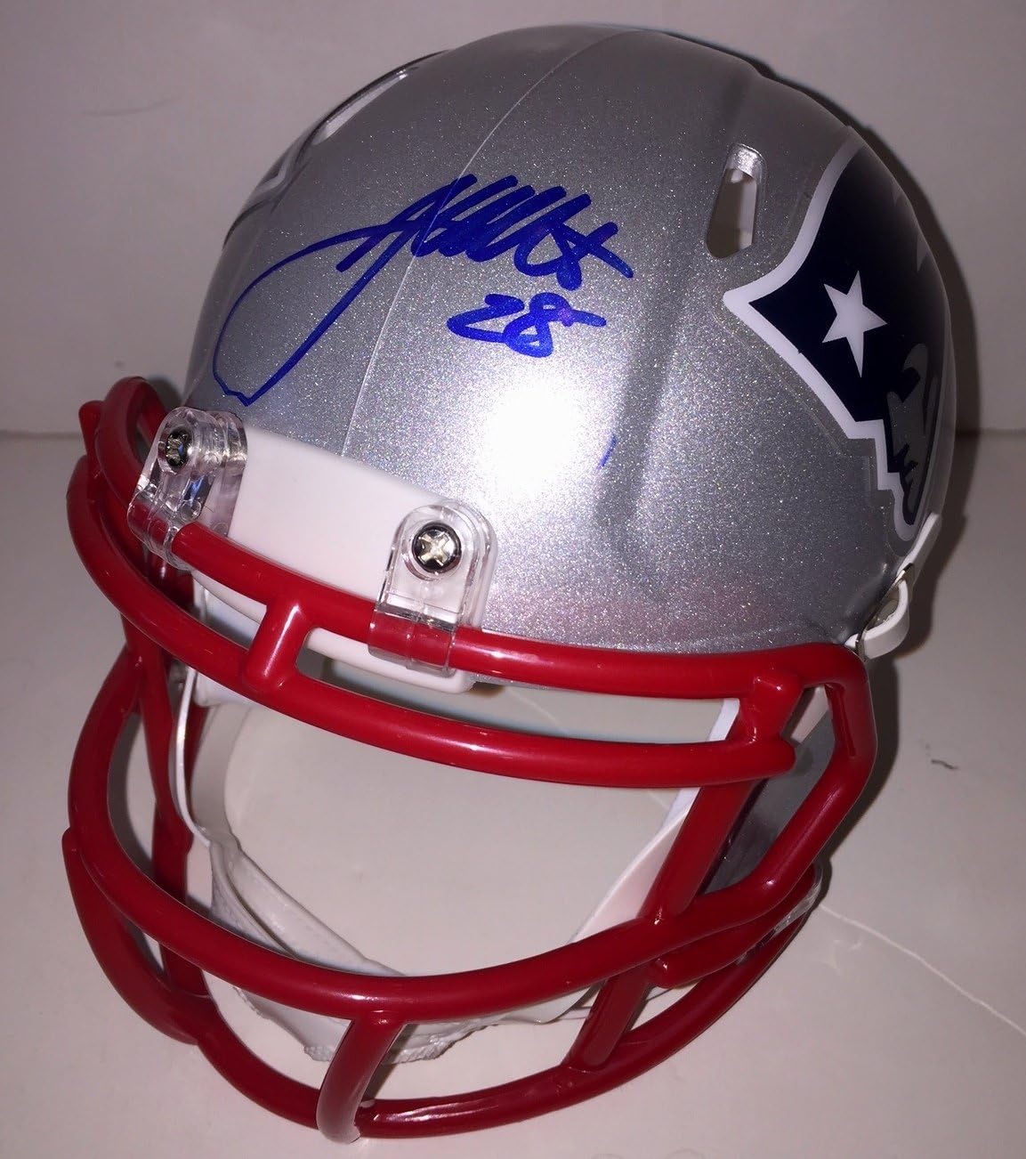 Amazon Com James White Signed New England Patriots Speed Mini Helmet Bas Coa Sports Collectibles