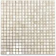 Stone Center Online Crema Marfil Marble 5/8x5/8 Square Mosaic Tile Polished Kitchen Bath Wall Floor Backsplash Shower (1 Sheet)
