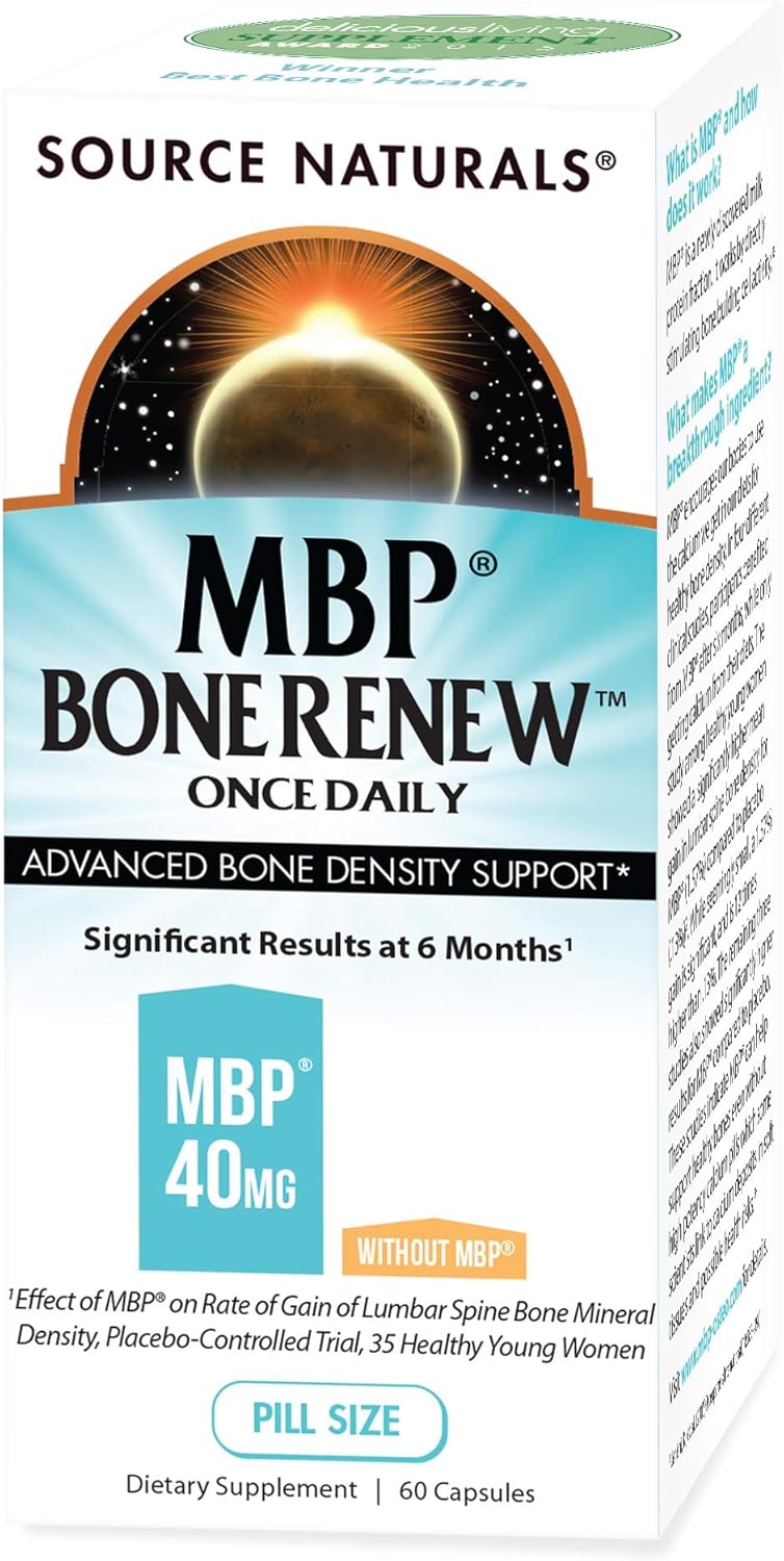 Amazon Com Source Naturals Mbp Bone Renew Milk Protein For Advanced Density Support 60 Capsules Health Personal Care