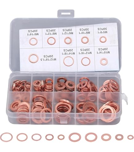 thumbnail image 2 of 50Pcs M16 Oil Drain Plug Gasket - Copper Crush Washers For Honda, Triumph, Kawasaki & Suzuki 2 of 11