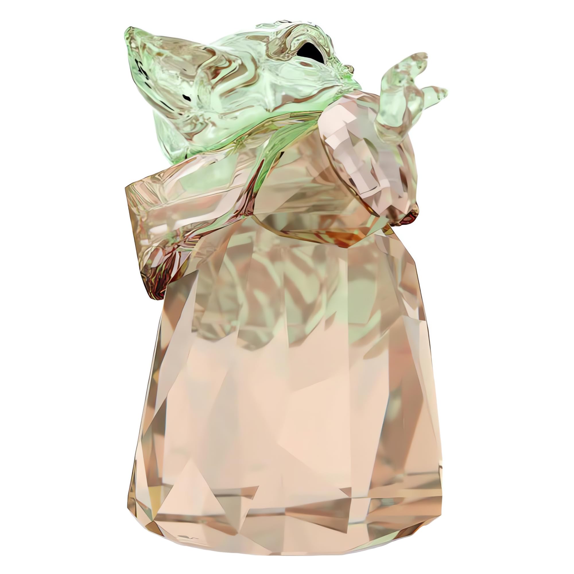 Swarovski Star Wars The Mandalorian, The Child Crystal Figurine, Teal and Brown Crystals