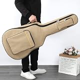 TRIXES Full Size Khaki Guitar Bag Waterproof Padded Case Acoustic Classical view 3