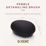 Kent Pebble Travel Hairbrush Matt Black - Compact Hair Care Tool view 2