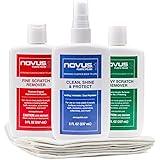 NOVUS-PK1-8OZ-PM | Plastic Clean & Shine #1, Fine Scratch Remover #2, Heavy Scratch Remover #3, and Extra Polish Mates Pack |