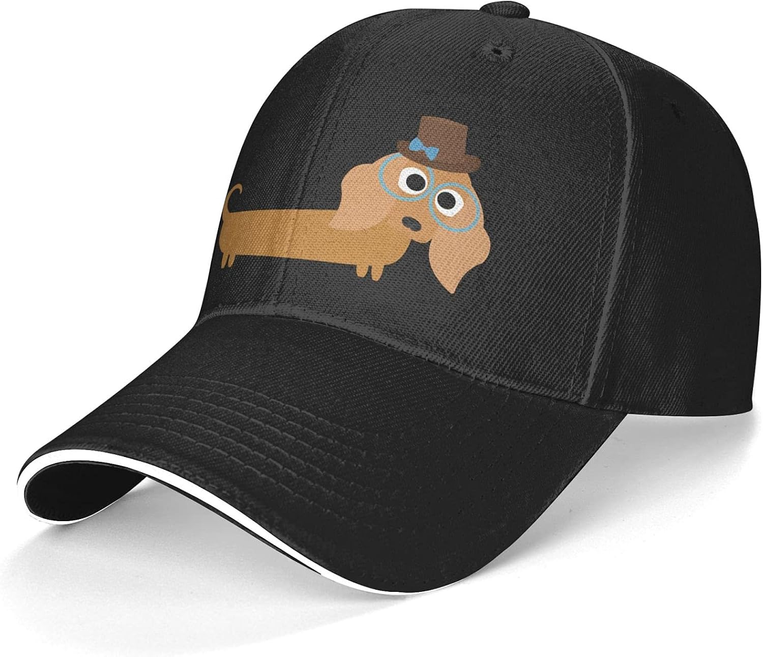 Kpz Daschund Watercolor Wiener Dog Logo Baseball Cap for Women Trucker