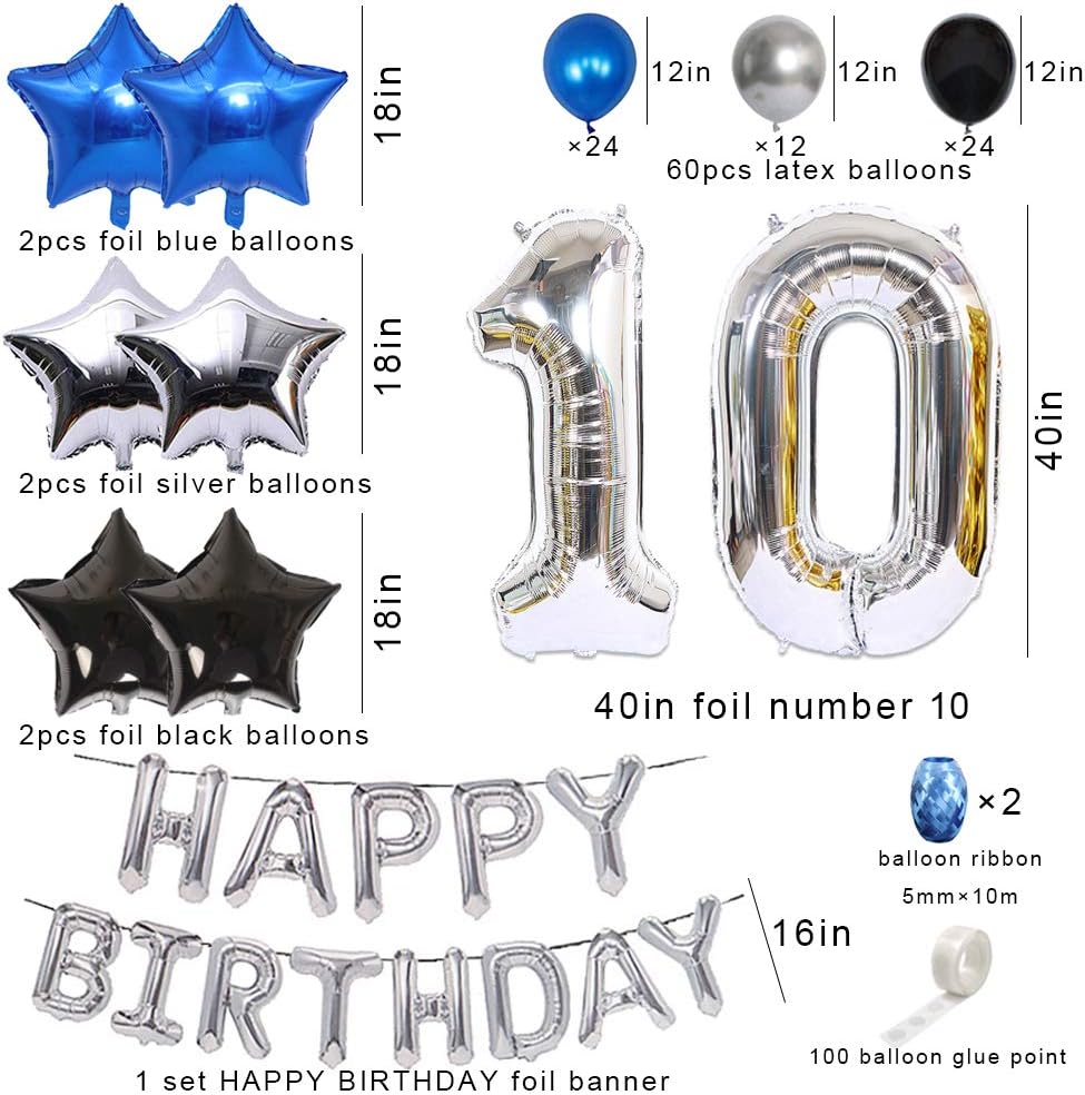 Decorations Et Accessoires De Fetes Decorations Huture Decoration Du 10e Anniversaire Ballon Banniere Guirlande Joyeux Anniversaire Ballon En Latex De Chrome Metallique Ballon Numero 10 Ballon Etoile Coeur Feuille Decoration Danniversaire Startagain Gr
