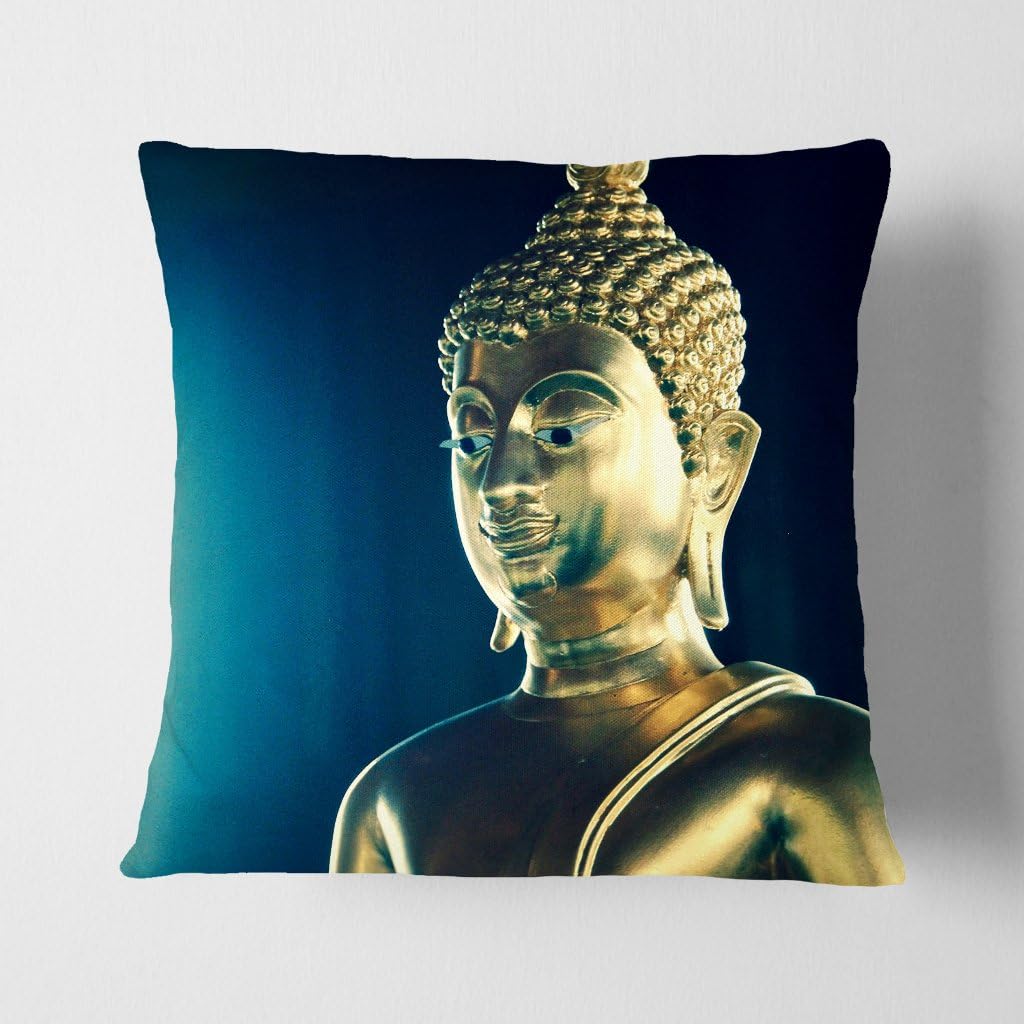 Arty Pie" Oriental Buddha (10)" White Backed Cushion Throw Pillow, Polyester Multi-Colour, 42 x 20 x 42 cm