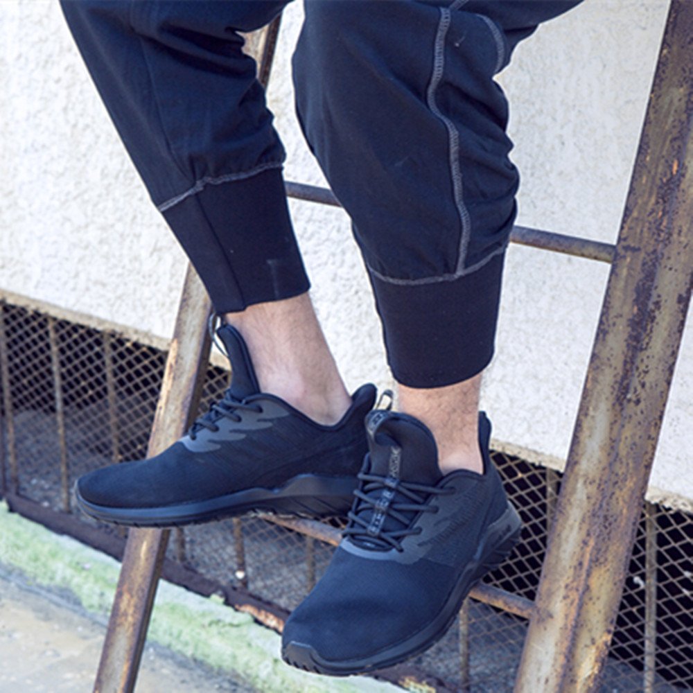 Soulsfeng Men Women Unisex Casual Fashion Sneakers Lightweight Breathable Athletic Sport Shoes (Women US6.5=EUR37=23.5CM, Black)