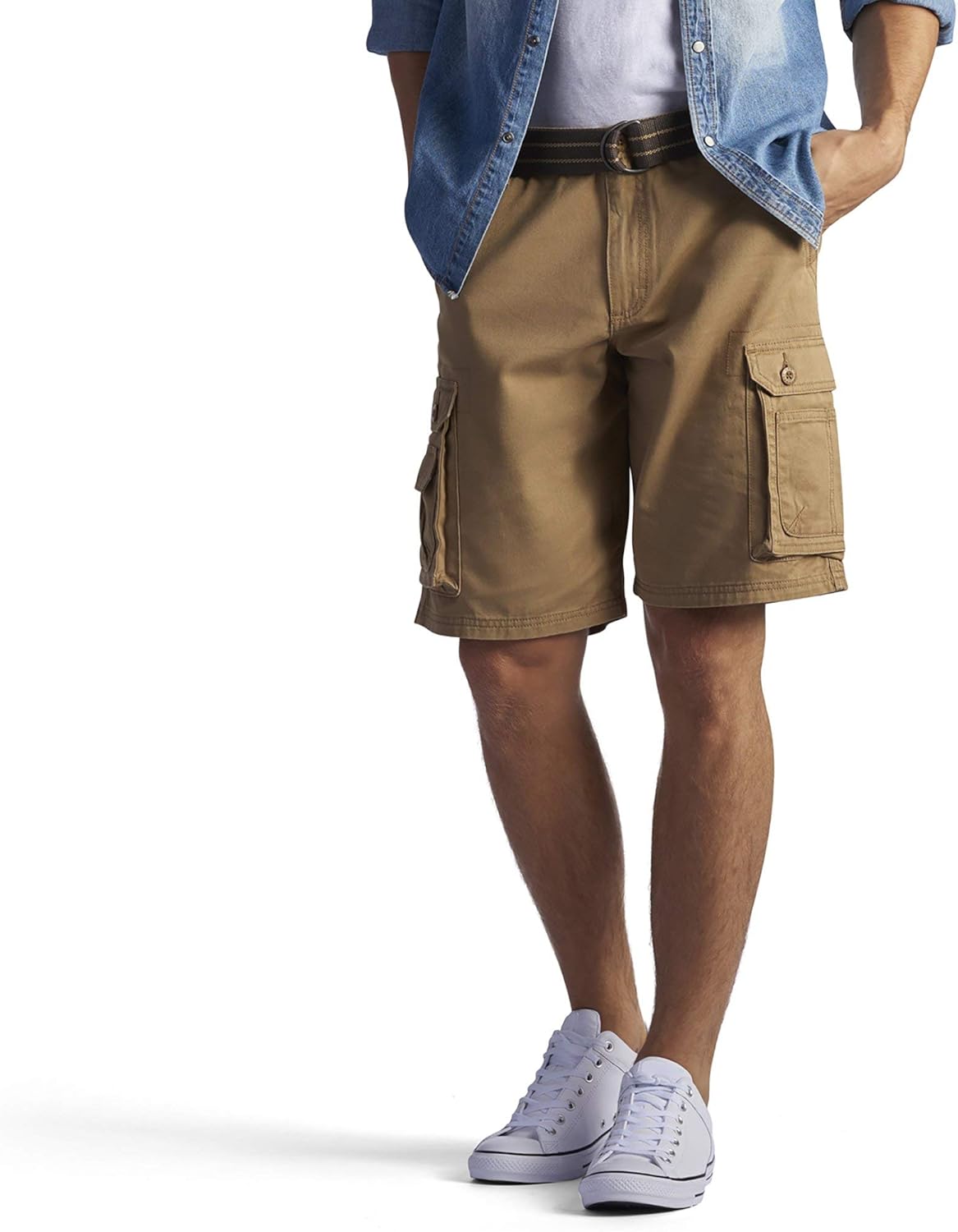 lee dungarees shorts with cell phone pocket