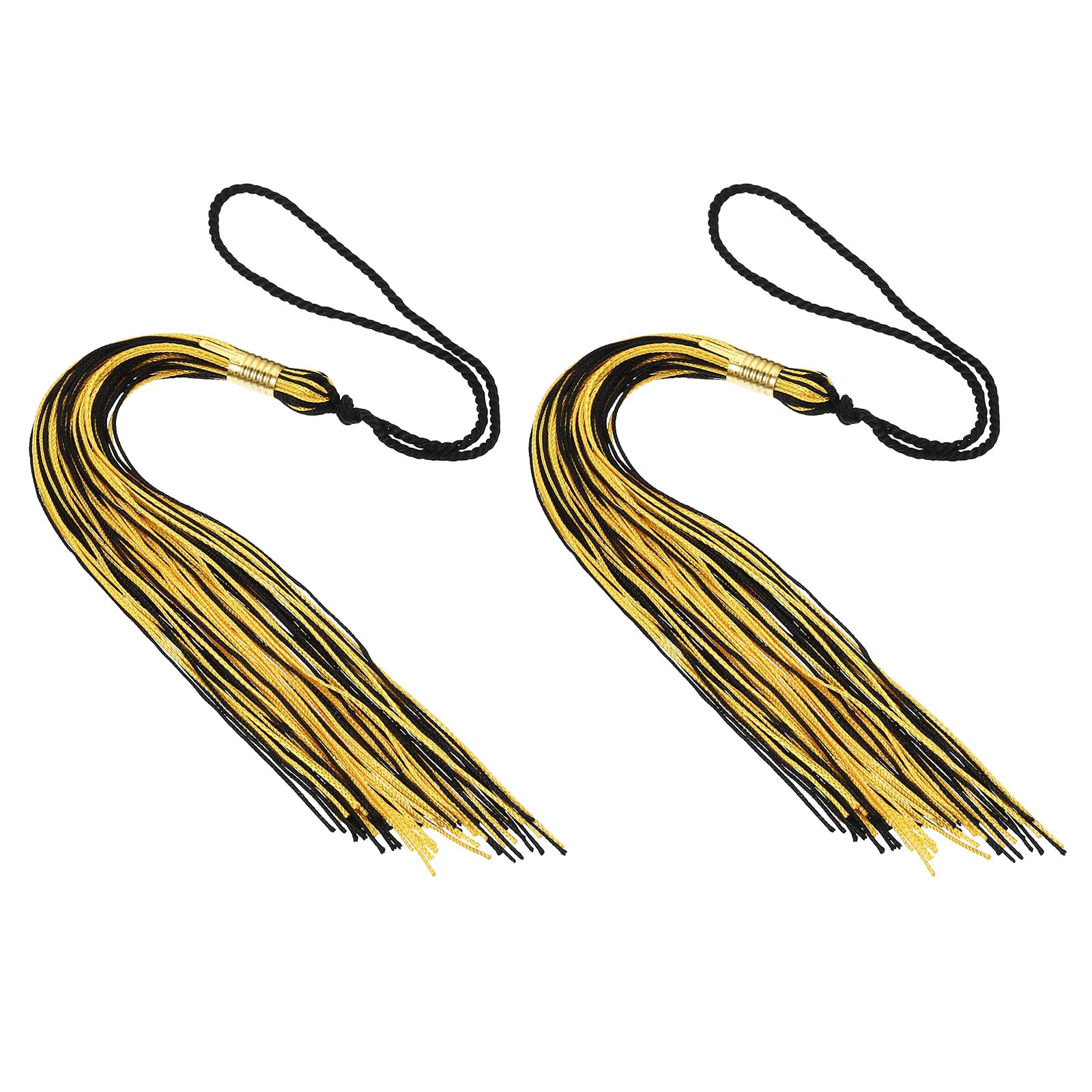 PATIKIL Tassel Graduation, 2 Pcs Graduation Cap Tassel for Graduation Cap Decorate Tassel Charm for Graduation Party Ceremonies Souvenir, Black Golden
