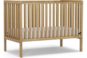 Saylike Baby Crib 5-in-1 Convertible, Wood Full Size Toddler Bed for Small Baby, Made of Sustainable Natural Pinewood Cribs, Non-Toxic Finish, Simplistic Nursery Furniture (Natural)