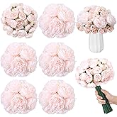 XunYee 85 Pcs Artificial Peonies Faux Silk Flowers Bulk for Vase Vintage Faux Peony Bouquet Florals Stems Arrangements for Valentines Wedding Table Centerpiece Farmhouse Birthday Vase Filler(Pink)