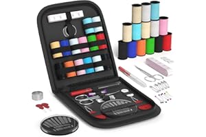 MIXCOOL Sewing Kit for Adults, Beginners, Needle and Thread Kit, Portable Sewing Supplies, Contains Thread, Scissor, Needles, Measuring Tape