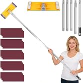 Pole Sander For Drywall, Hand Sander with Extension Pole, 15 Sanding Sheets | Metal Head, 5-Piece Extension Pole (12&ndash;52 in), for Wall Sanding, Paint Prep, Popcorn Ceiling Removal, and Home Renovation